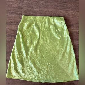 Aritzia Babaton Neon Green Slip Skirt-Size 2